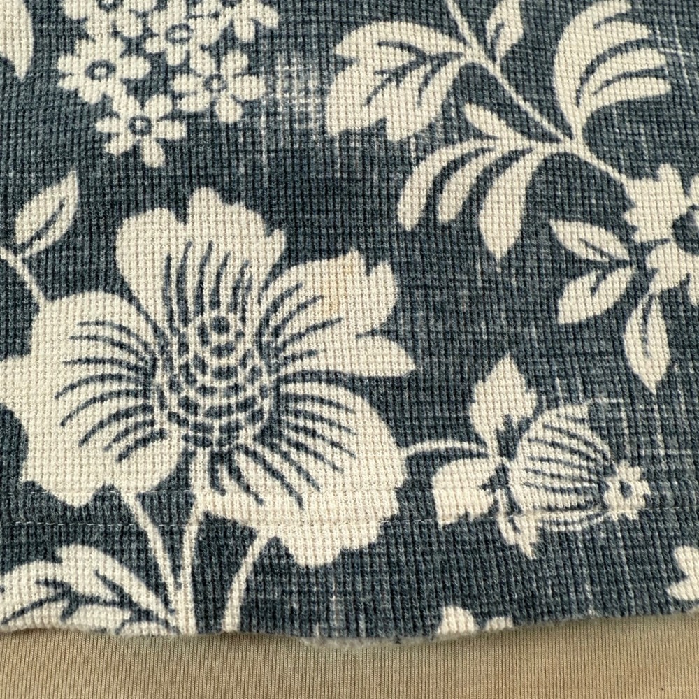 Polo Ralph Lauren Mens Medium Floral Shirt Cotton Blue White Short Sleeve - Picture 8 of 9